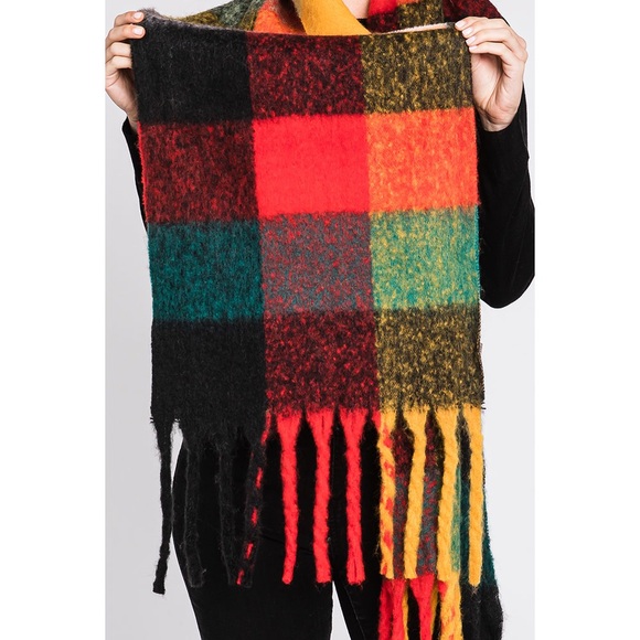 Multicolor Plaid Scarf - Picture 3 of 3